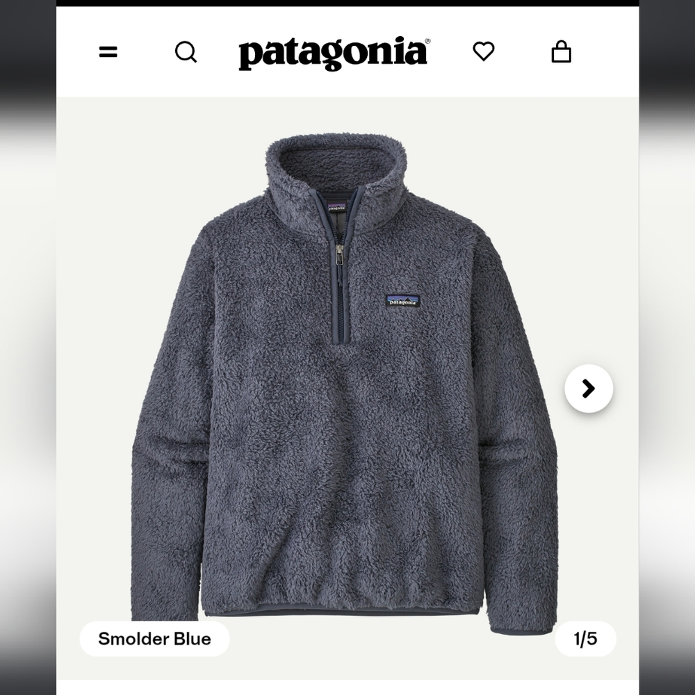 Patagonia Women's Smolder Blue Fleece 1/4 Zip Sweater